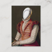 RENAISSANCE MODE THEATRICAL COSTUME DESIGNER VISITEKAARTJE (Achterkant)