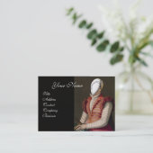 RENAISSANCE MODE THEATRICAL COSTUME DESIGNER VISITEKAARTJE (Staand voorkant)