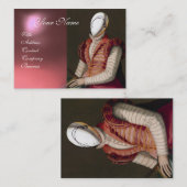 RENAISSANCE MODE THEATRICAL COSTUME DESIGNER VISITEKAARTJE (Voorkant / Achterkant)