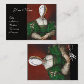 RENAISSANCE MODE THEATRICAL COSTUME DESIGNER VISITEKAARTJE (Voorkant / Achterkant)