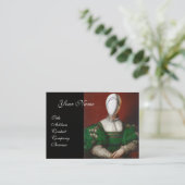 RENAISSANCE MODE THEATRICAL COSTUME DESIGNER VISITEKAARTJE (Staand voorkant)