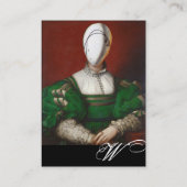 RENAISSANCE MODE THEATRICAL COSTUME DESIGNER VISITEKAARTJE (Achterkant)