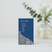 RENAISSANCE MONOGRAM 1 blue Visitekaartje (Staand voorkant)