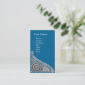 RENAISSANCE MONOGRAM 1 blue Visitekaartje (Staand voorkant)