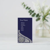 RENAISSANCE MONOGRAM 1 blue Visitekaartje (Staand voorkant)