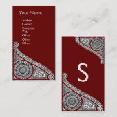 RENAISSANCE MONOGRAM 1 bruin Visitekaartje (Voorkant / Achterkant)