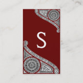 RENAISSANCE MONOGRAM 1 bruin Visitekaartje (Achterkant)