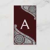 RENAISSANCE MONOGRAM 1 bruin Visitekaartje (Achterkant)