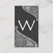 RENAISSANCE Monogram 1 dark grijs Visitekaartje (Achterkant)