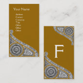 RENAISSANCE Monogram 1 geel Visitekaartje (Voorkant / Achterkant)