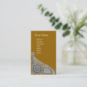 RENAISSANCE Monogram 1 geel Visitekaartje (Staand voorkant)