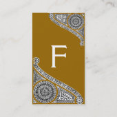 RENAISSANCE Monogram 1 geel Visitekaartje (Achterkant)