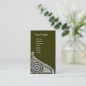 RENAISSANCE Monogram 1 groen Visitekaartje (Staand voorkant)