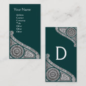 RENAISSANCE Monogram 1 groen Visitekaartje (Voorkant / Achterkant)