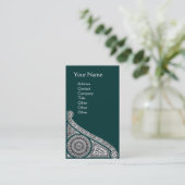 RENAISSANCE Monogram 1 groen Visitekaartje (Staand voorkant)