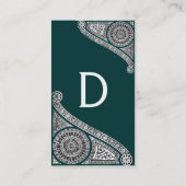 RENAISSANCE Monogram 1 groen Visitekaartje (Achterkant)