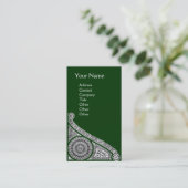RENAISSANCE Monogram 1 groen Visitekaartje (Staand voorkant)