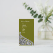 RENAISSANCE Monogram 1 groen Visitekaartje (Staand voorkant)