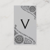 RENAISSANCE Monogram 1 lichtgrijs Visitekaartje (Achterkant)