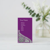 RENAISSANCE Monogram 1 paarse Visitekaartje (Staand voorkant)