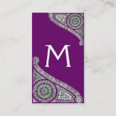 RENAISSANCE Monogram 1 paarse Visitekaartje (Achterkant)