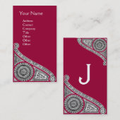 RENAISSANCE Monogram 1 rood Visitekaartje (Voorkant / Achterkant)