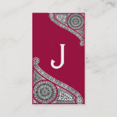 RENAISSANCE Monogram 1 rood Visitekaartje (Achterkant)