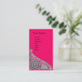 RENAISSANCE Monogram 1 roze Visitekaartje (Staand voorkant)