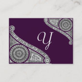 RENAISSANCE Monogram 2 donker paars Visitekaartje (Achterkant)