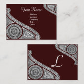 RENAISSANCE Monogram 2 donkerbruin Visitekaartje (Voorkant / Achterkant)