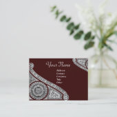 RENAISSANCE Monogram 2 donkerbruin Visitekaartje (Staand voorkant)