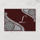 RENAISSANCE Monogram 2 donkerbruin Visitekaartje (Achterkant)