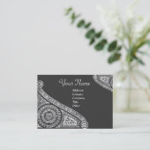 RENAISSANCE Monogram 2 donkergrijs Visitekaartje (Staand voorkant)