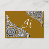 RENAISSANCE Monogram 2 geel Visitekaartje (Achterkant)