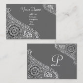RENAISSANCE Monogram 2 grijs Visitekaartje (Voorkant / Achterkant)
