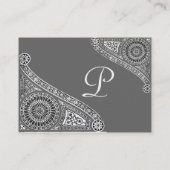 RENAISSANCE Monogram 2 grijs Visitekaartje (Achterkant)