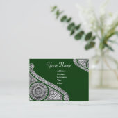 RENAISSANCE Monogram 2 groen Visitekaartje (Staand voorkant)