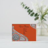 RENAISSANCE MONOGRAM 2 red Visitekaartje (Staand voorkant)