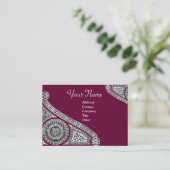 RENAISSANCE MONOGRAM 2 red Visitekaartje (Staand voorkant)