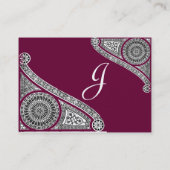 RENAISSANCE MONOGRAM 2 red Visitekaartje (Achterkant)