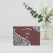 RENAISSANCE Monogram 2 roodbruin Visitekaartje (Staand voorkant)