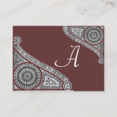 RENAISSANCE Monogram 2 roodbruin Visitekaartje (Achterkant)