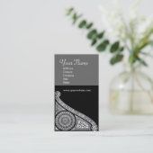RENAISSANCE MONOGRAM 3 grijs Visitekaartje (Staand voorkant)