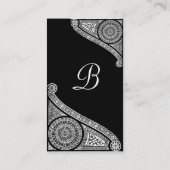 RENAISSANCE MONOGRAM 3 grijs Visitekaartje (Achterkant)