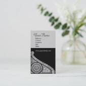 RENAISSANCE MONOGRAM 3 lichtgrijs Visitekaartje (Staand voorkant)