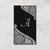 RENAISSANCE MONOGRAM 3 lichtgrijs Visitekaartje (Achterkant)