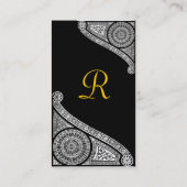 RENAISSANCE MONOGRAM 3 yellow Visitekaartje (Achterkant)