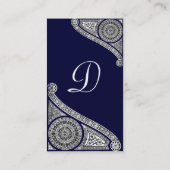 RENAISSANCE MONOGRAM 4 donkerblauw Visitekaartje (Achterkant)