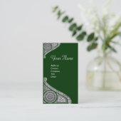 RENAISSANCE MONOGRAM 4 green Visitekaartje (Staand voorkant)
