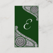 RENAISSANCE MONOGRAM 4 green Visitekaartje (Achterkant)